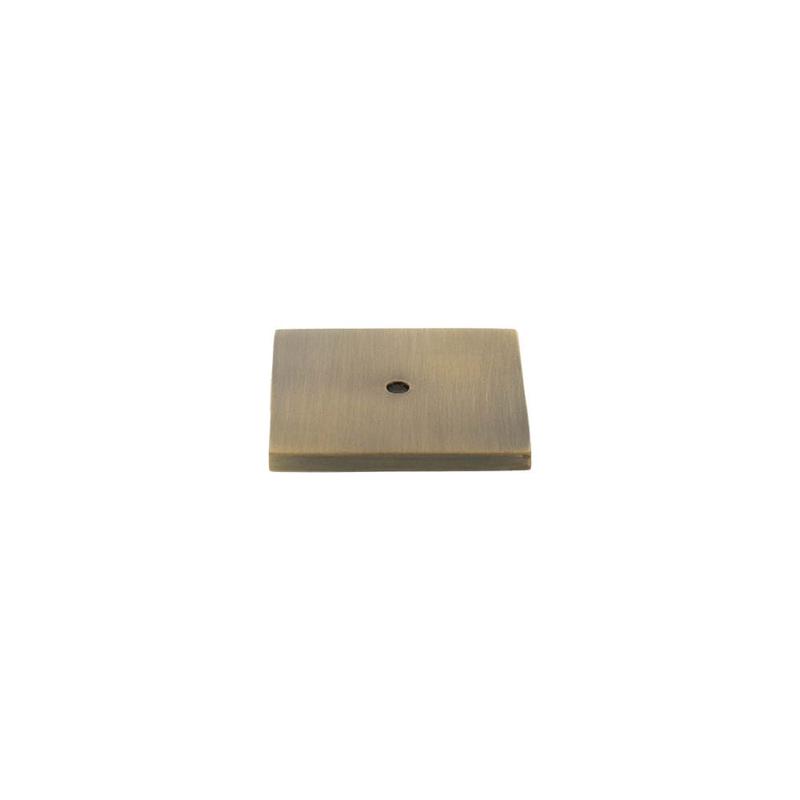 Millhouse Brass Square Cabinet Handle Backplate - Antique Brass