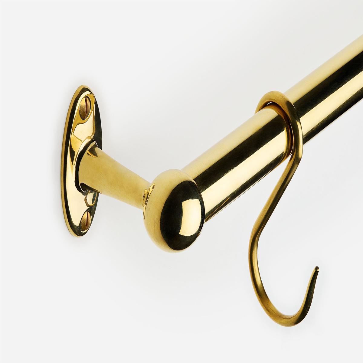 Newark Hanging Rail - 6 ft. | Unlacquered Aged Brass