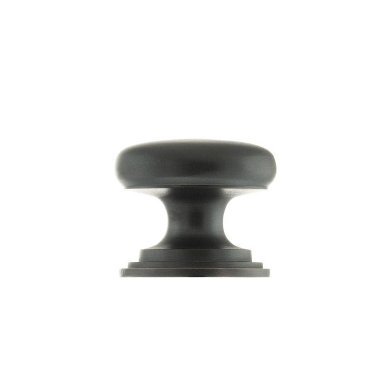 Old English Lincoln Solid Brass Cabinet Knob 32mm Concealed Fix - Ant. Copper