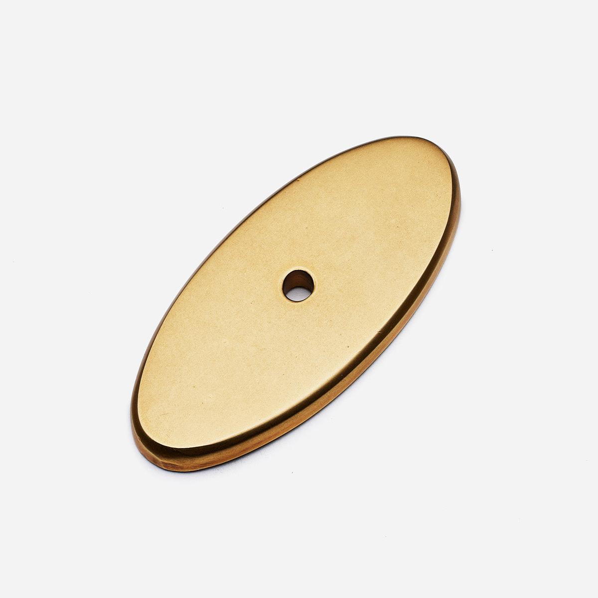 Oval Backplate, 2.5" - Unlacquered Aged Brass