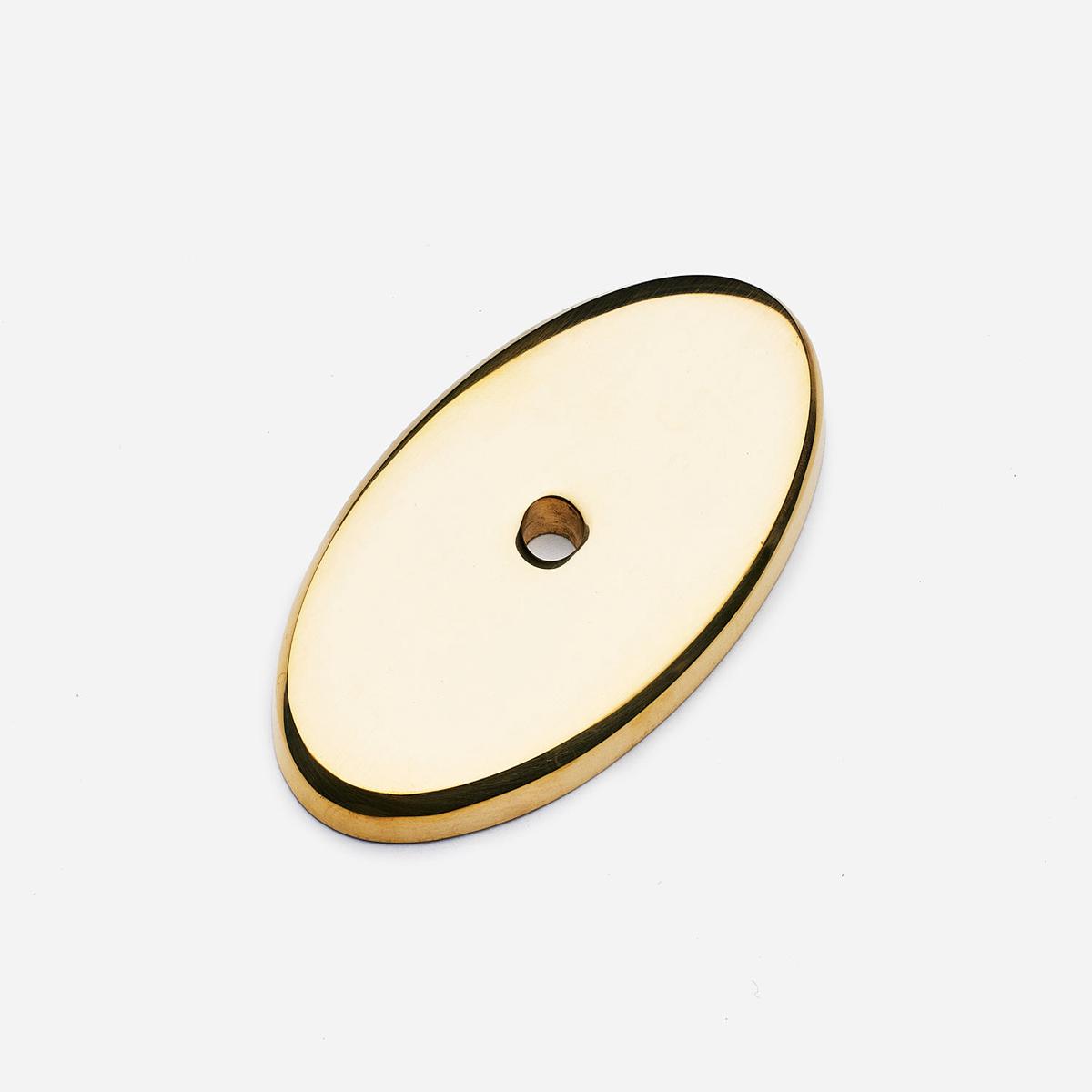 Oval Backplate, 2" - Unlacquered Polished Brass