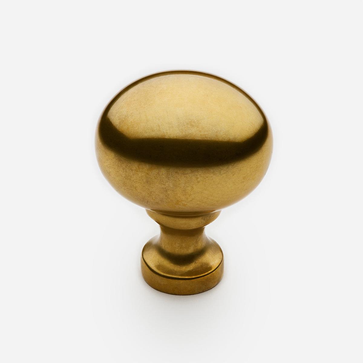 Oval Knob - Large | Unlacquered Aged Brass
