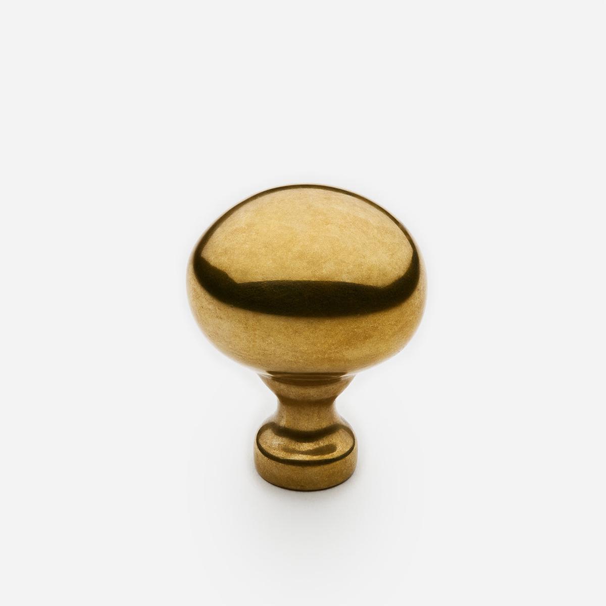 Oval Knob - Standard | Unlacquered Aged Brass