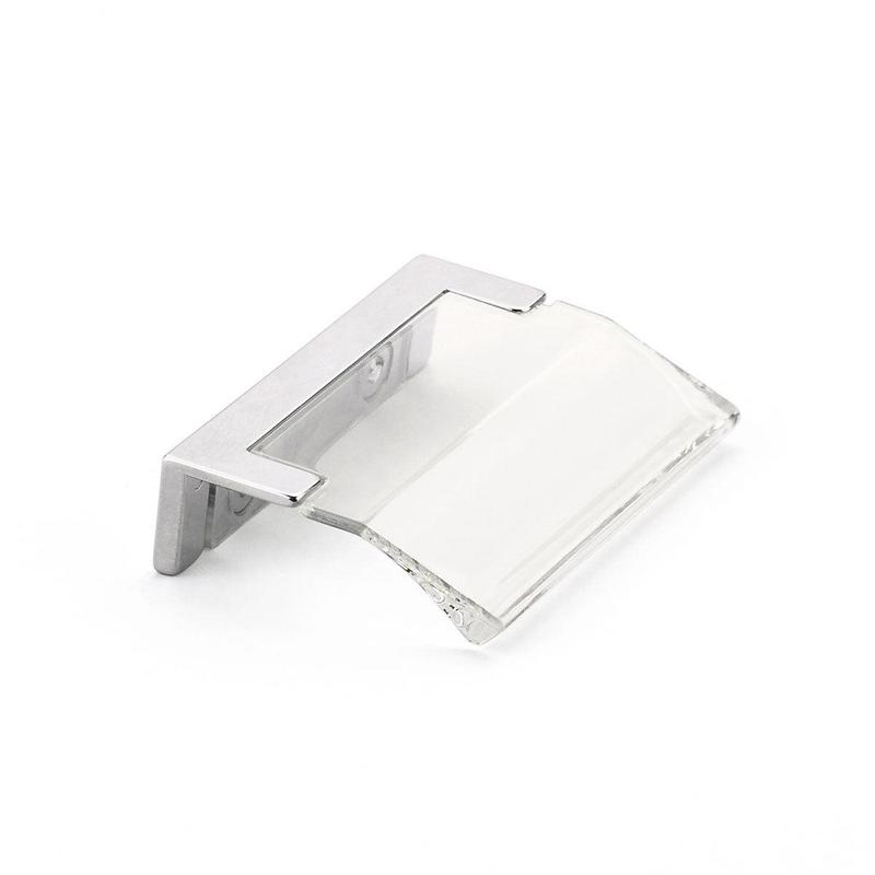 Schaub Edge Pull, Polished Chrome, Clear, 32 mm cc 323-26-CL