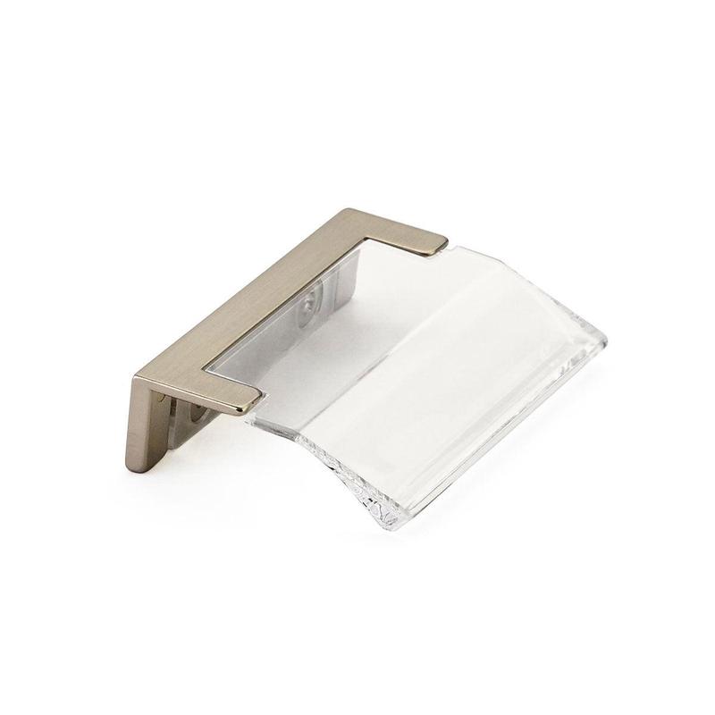 Schaub Edge Pull, Satin Nickel, Clear, 32 mm cc 323-15-CL
