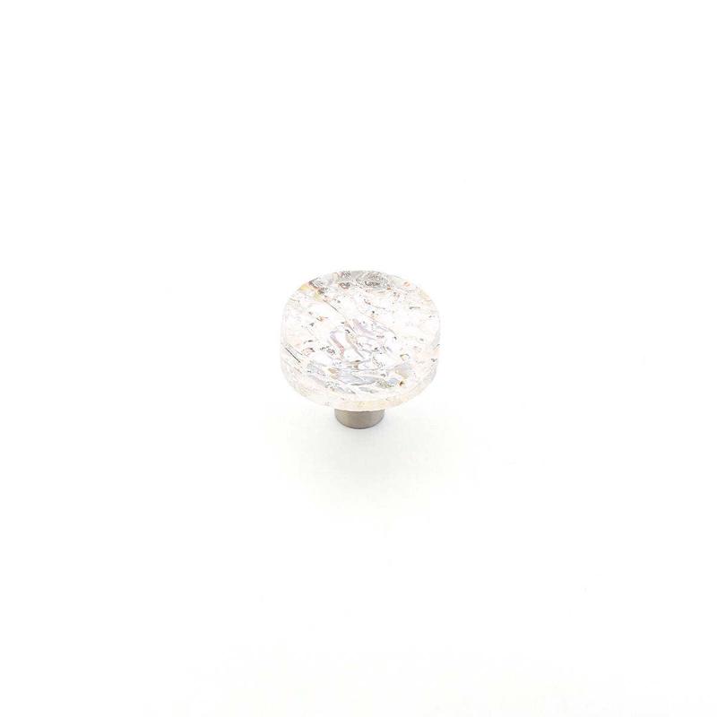 Schaub Knob, Round, Clear Pearl, 1.5" dia 31-PCL