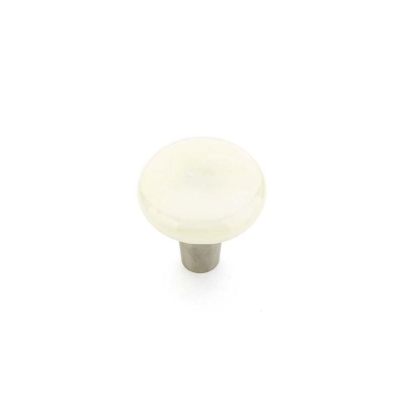 Schaub Knob, Round, Ivory Silk, 1.5" dia 31-IVS