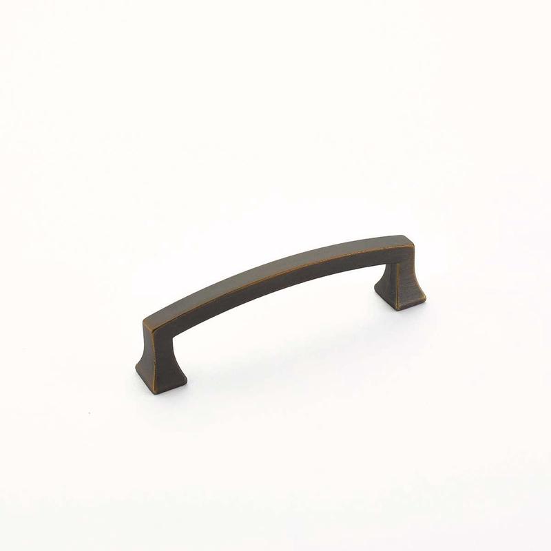 Schaub Pull, Arched, Ancient Bronze, 4" cc 542-ABZ