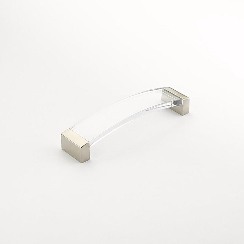 Schaub Pull, Arched, Satin Nickel, Clear, 128 mm cc 320-15 CL