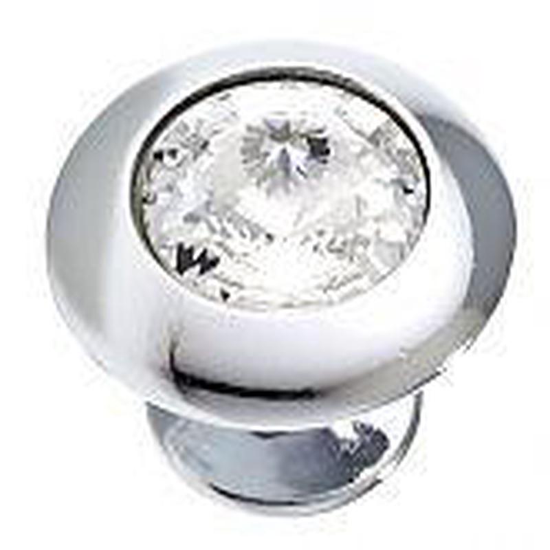 TopEx 1-3/16" (30mm) Round Crystal Cabinet Knob (Bright Chrome) TEX-10779B40