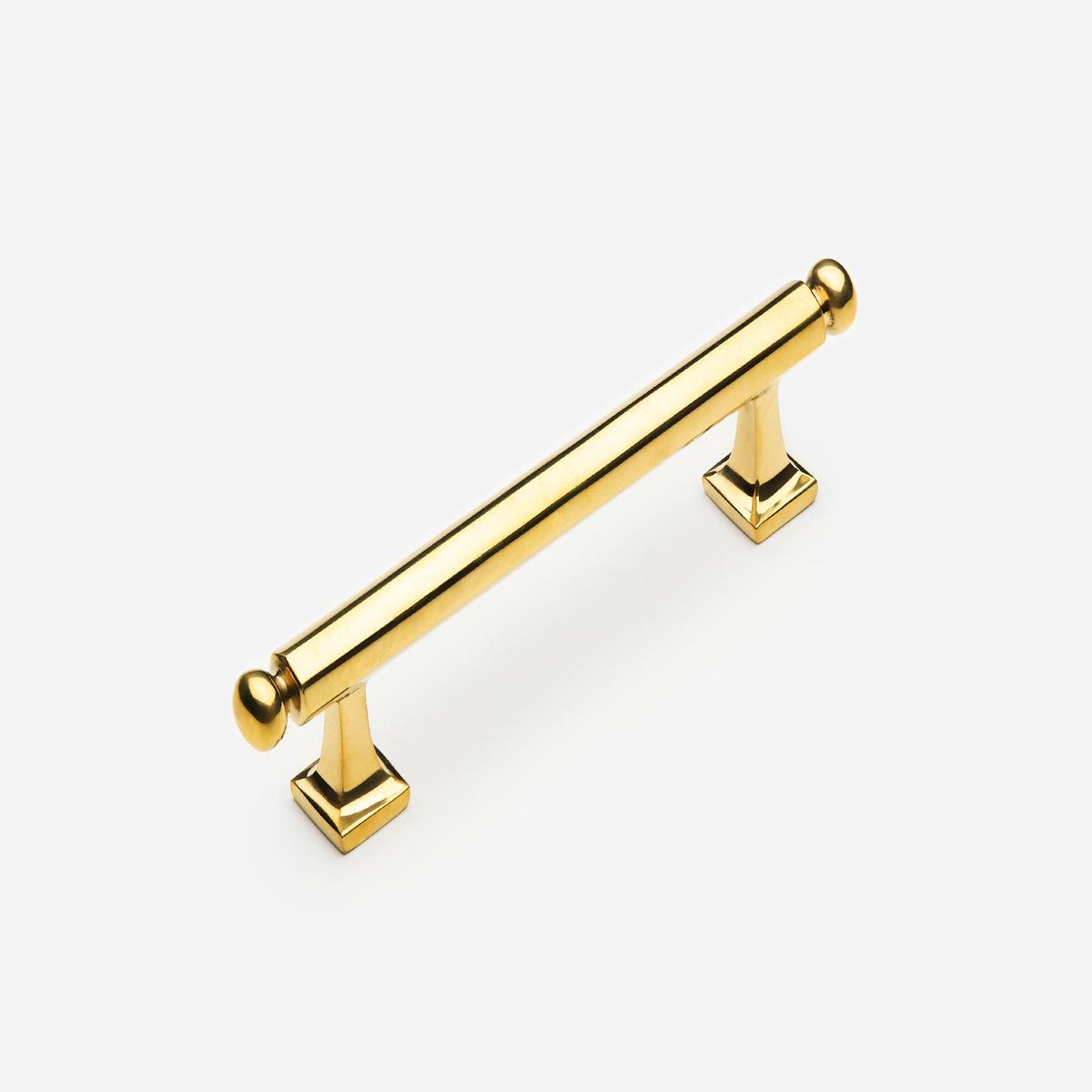 Wright Pull - 4" | Polished Brass (Lacquered)