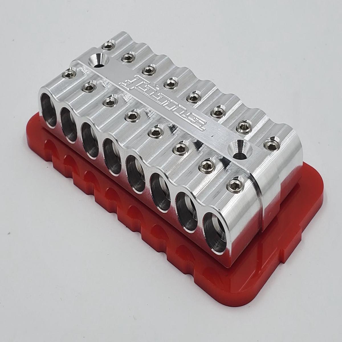 8 Gauge Distribution Blocks New Style - 16 hole | purple