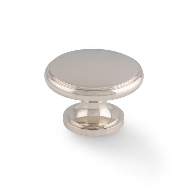Alexander & Wilks - Cambridge Round Cupboard Knob - Polished Nickel