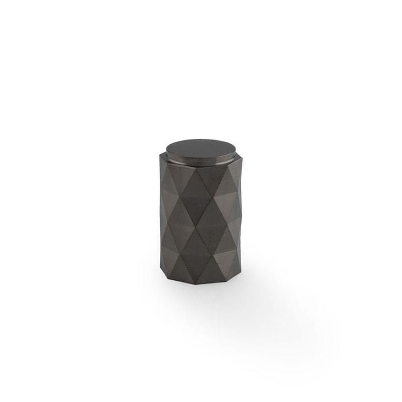 Alexander & Wilks Diamond Cut Cylinder Cabinet Knob - 30mm - Dark Bronze PVD