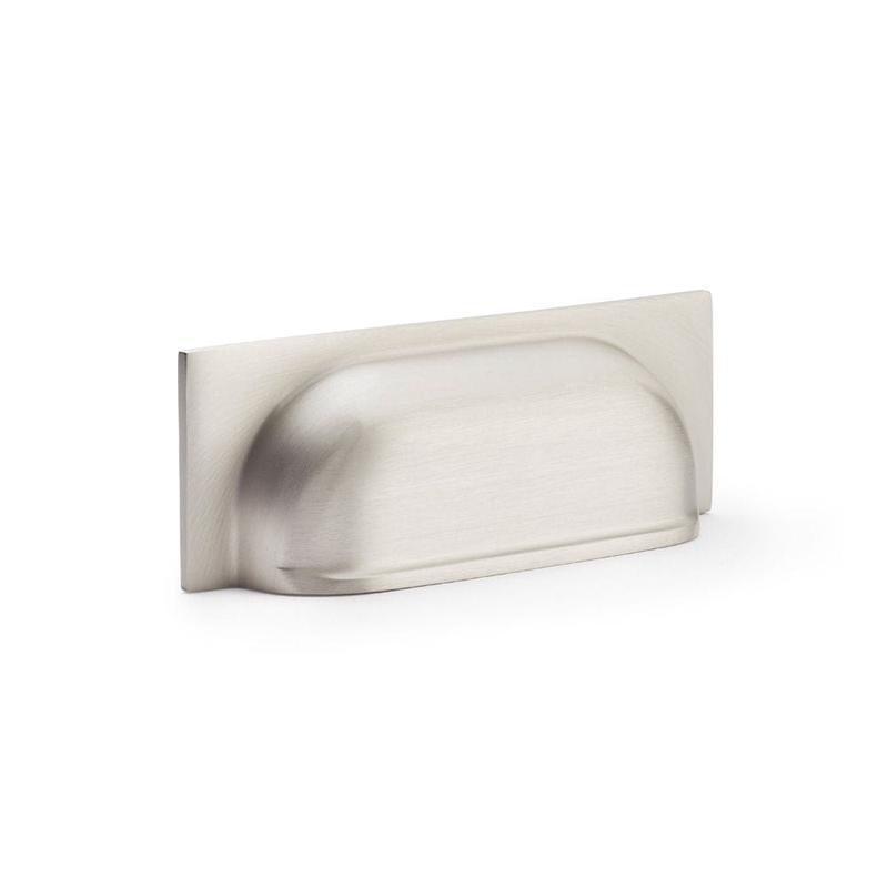 Alexander & Wilks Quantock Cup Pull Handle - Satin Nickel - Centers 96mm