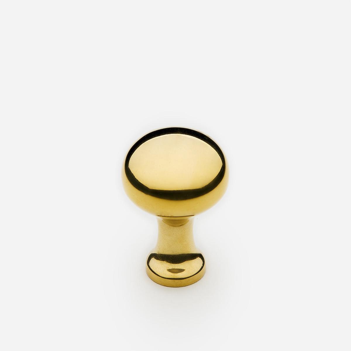Belle Knob - Small | Unlacquered Polished Brass