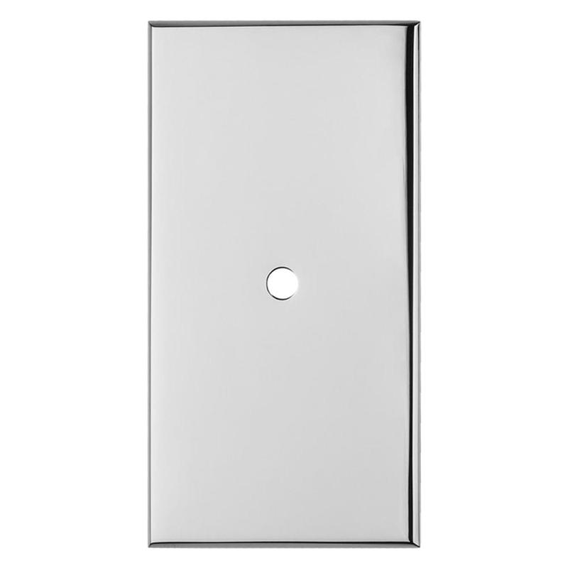 Carlisle Brass - Rectangular Cupboard knob Backplate - Polished Chrome