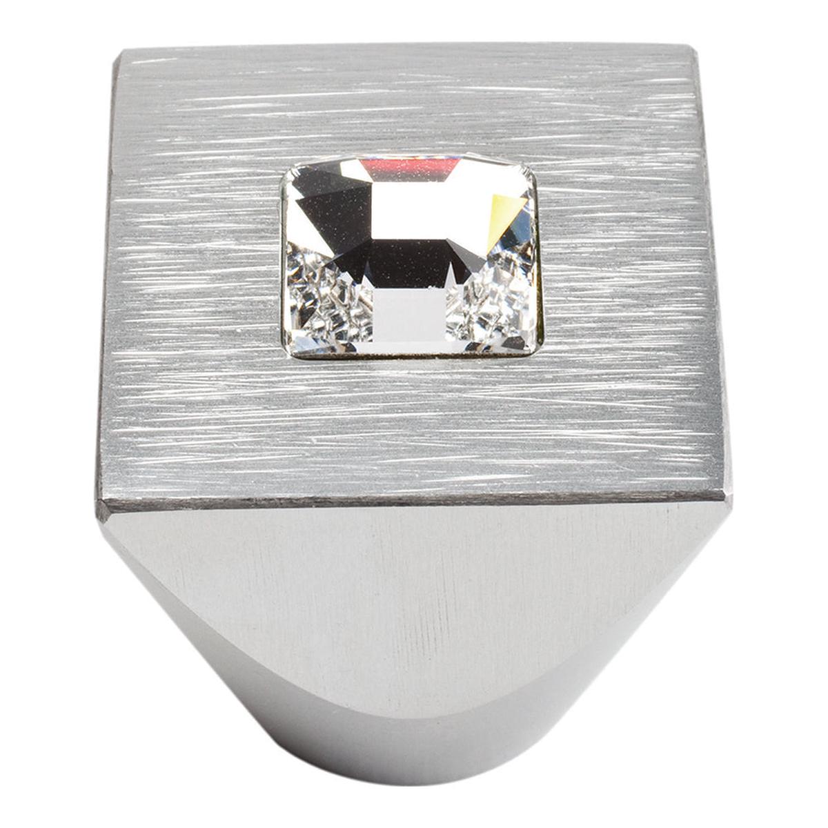 Centered Swarovski Crystal Square Knob