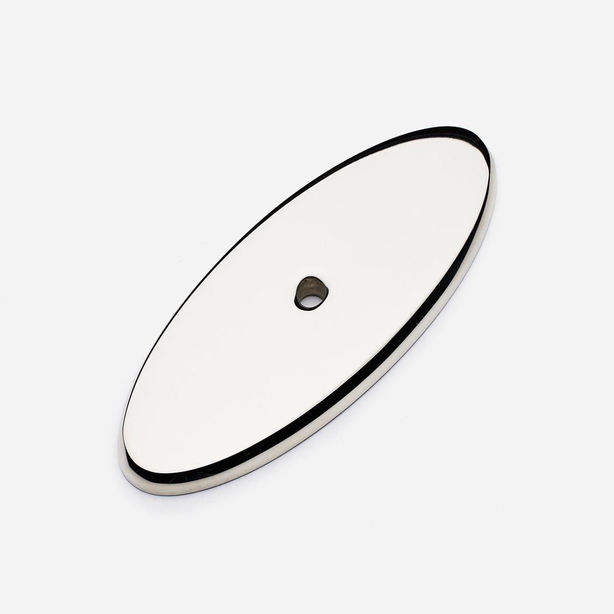 Oval Backplate, 3" - Polished Nickel