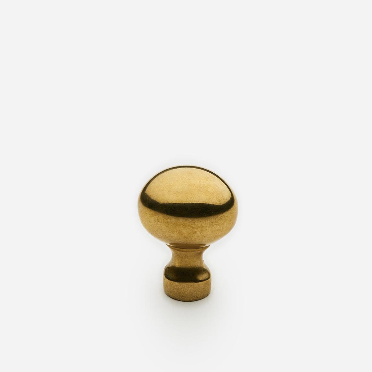 Oval Knob - Extra Small | Unlacquered Aged Brass