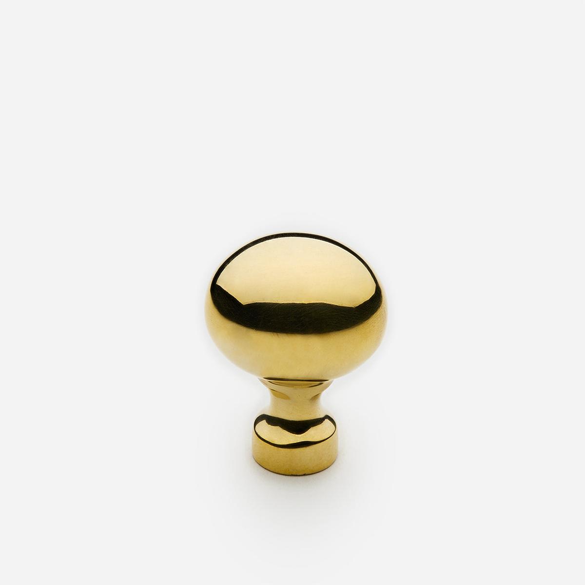 Oval Knob - Small | Polished Brass (Lacquered)