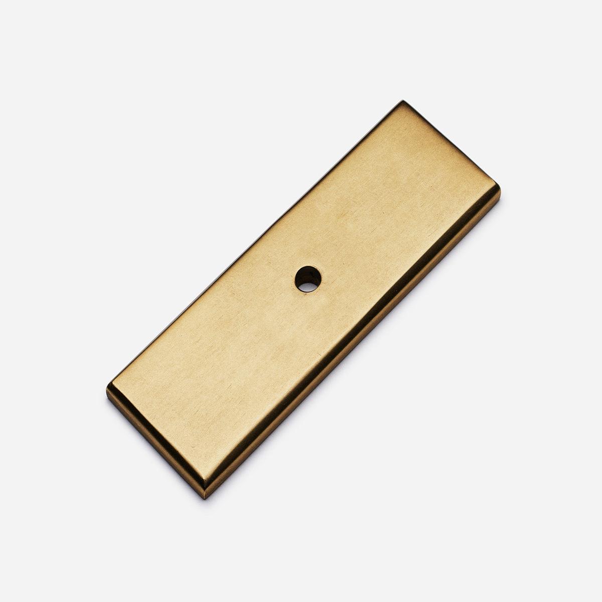 Rectangular Backplate, 1"  3" - Unlacquered Aged Brass