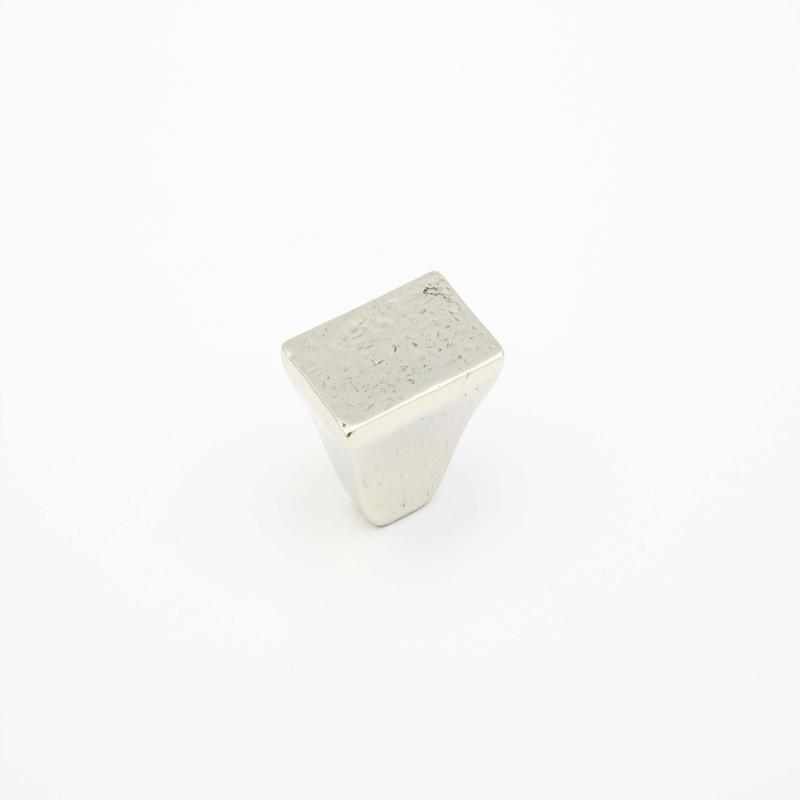Schaub Knob, Rectangle, Polished White Bronze, 1.25" 814-PWB
