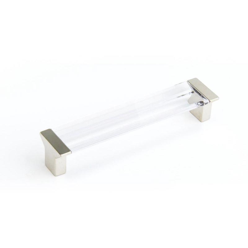 Schaub Pull, Satin Nickel, Clear, 128 mm cc 316-15 CL