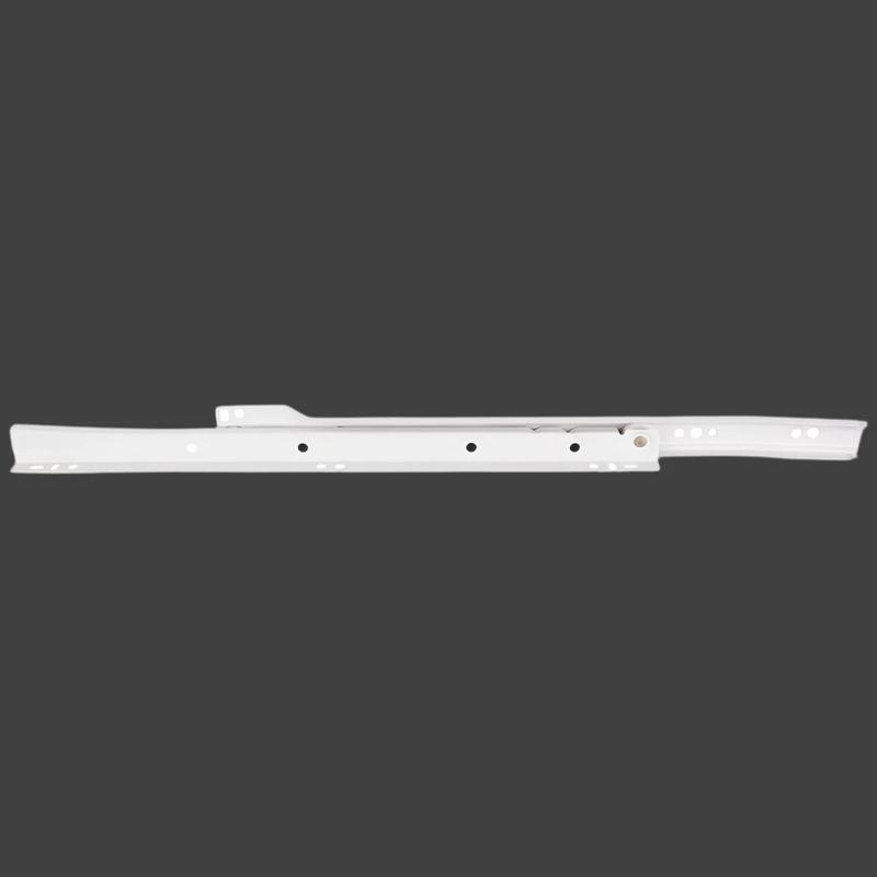 Standard Duty 22" Cream White Self-closing 3/4 Extension Side Mount Epoxy Slide, Split Slides in Bulk Pack