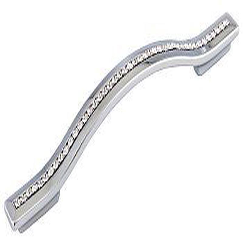 TopEx Crystal Bow 5" (128mm)c.c. and 6-9/32" (160mm)c.c. Cabinet Pull (Bright Chrome) TEX-8-111016012840