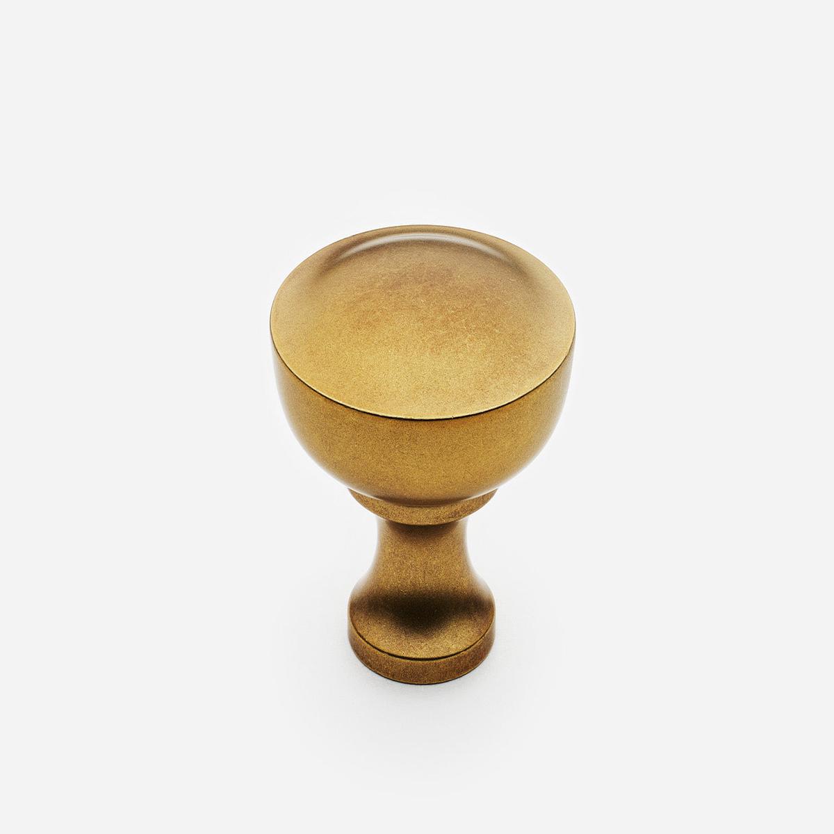 Triumph Knob - Standard | Aged Brass (Lacquered)