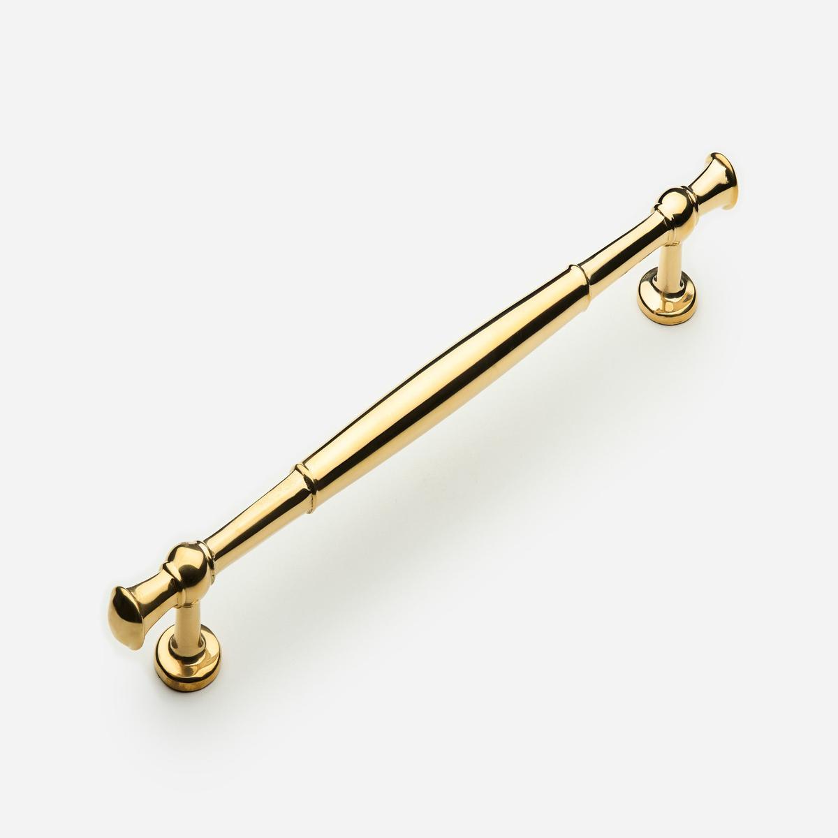 Windsor Pull - 8" | Unlacquered Polished Brass