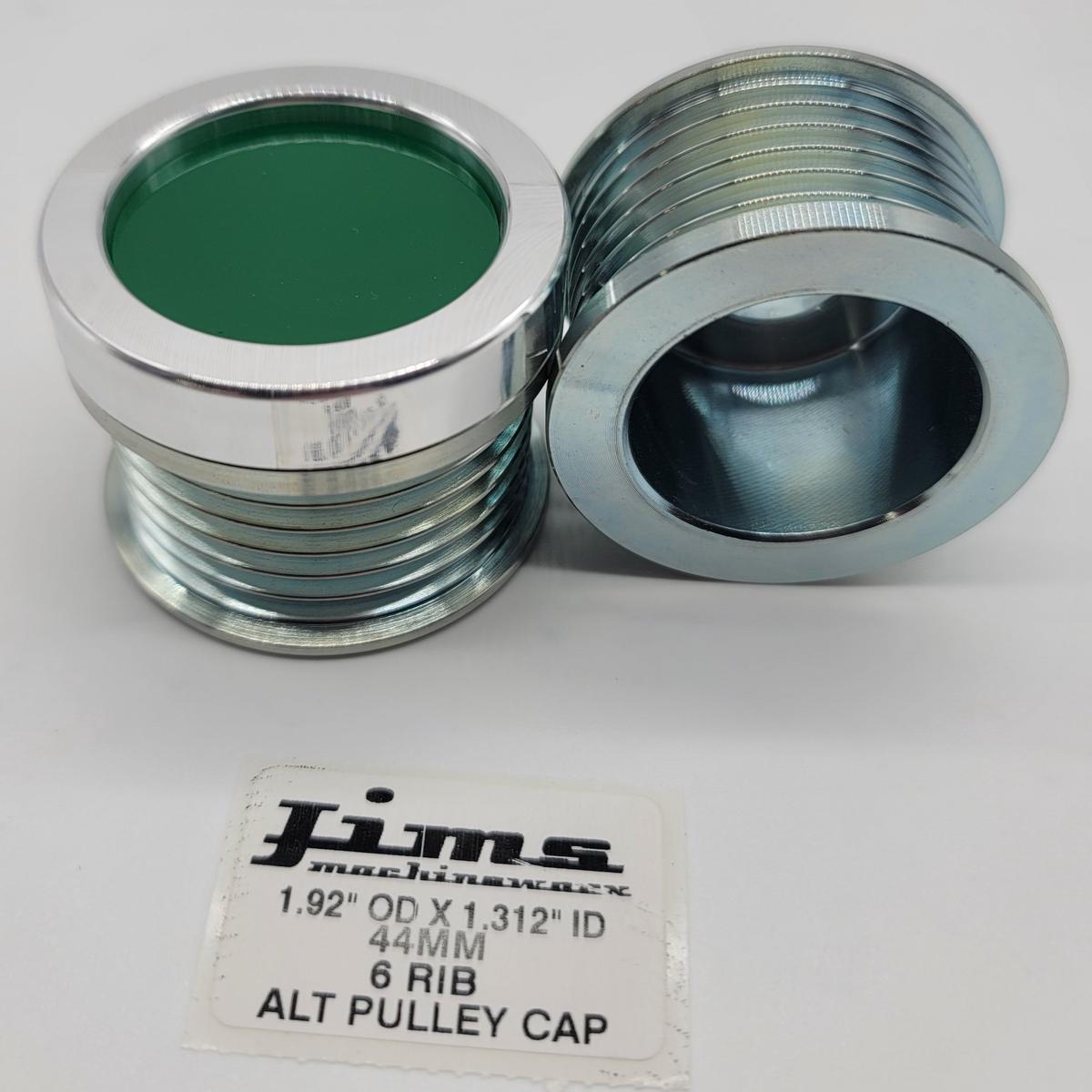 1.92 OD. X 1.312 ID. 44MM 6 RIB ALTERNATOR PULLEY CAP - GREEN
