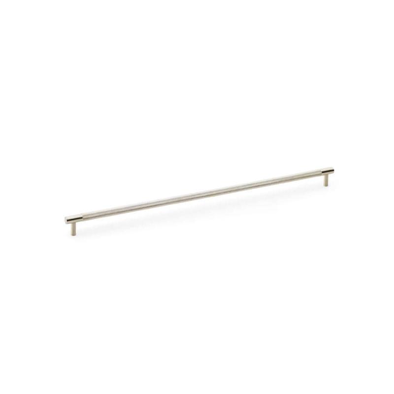 Alexander & Wilks Brunel Knurled T-Bar Cupboard Handle - Satin Nickel - Centres 448mm