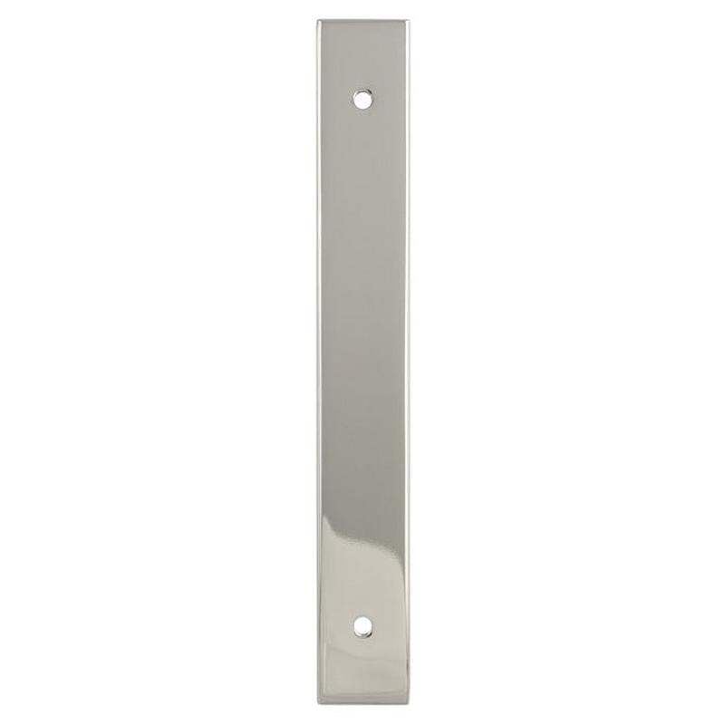 Alexander & Wilks Rectangular Cabinet Pull Backplate - Polished Nickel - 168x22x3mm