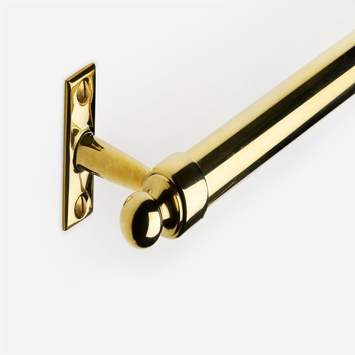 Campaign Towel Bar - 4 ft. | Unlacquered Aged Brass