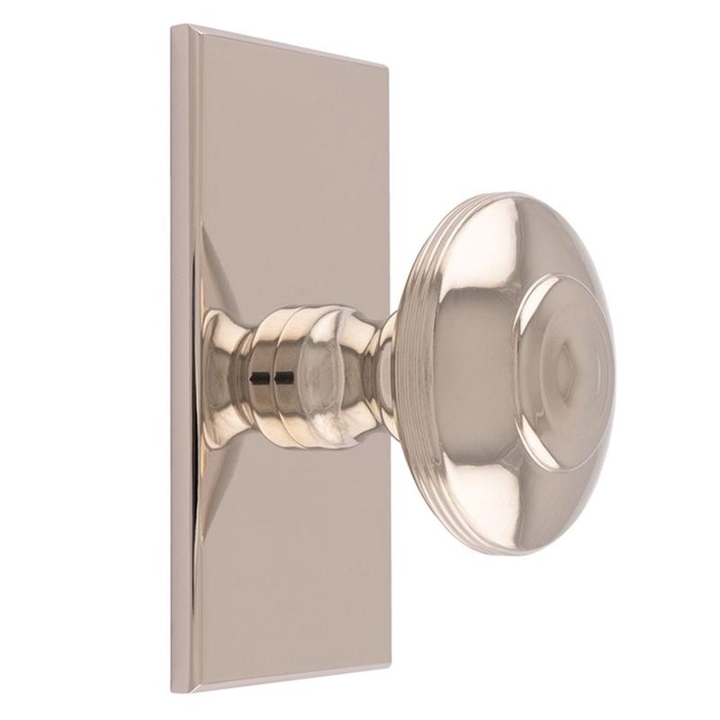 Carlisle Brass - Anderson knob on Backplate - Polished Nickel