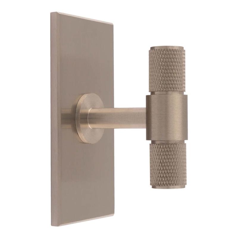 Carlisle Brass - Knurled T-Bar on backplate - Satin Nickel