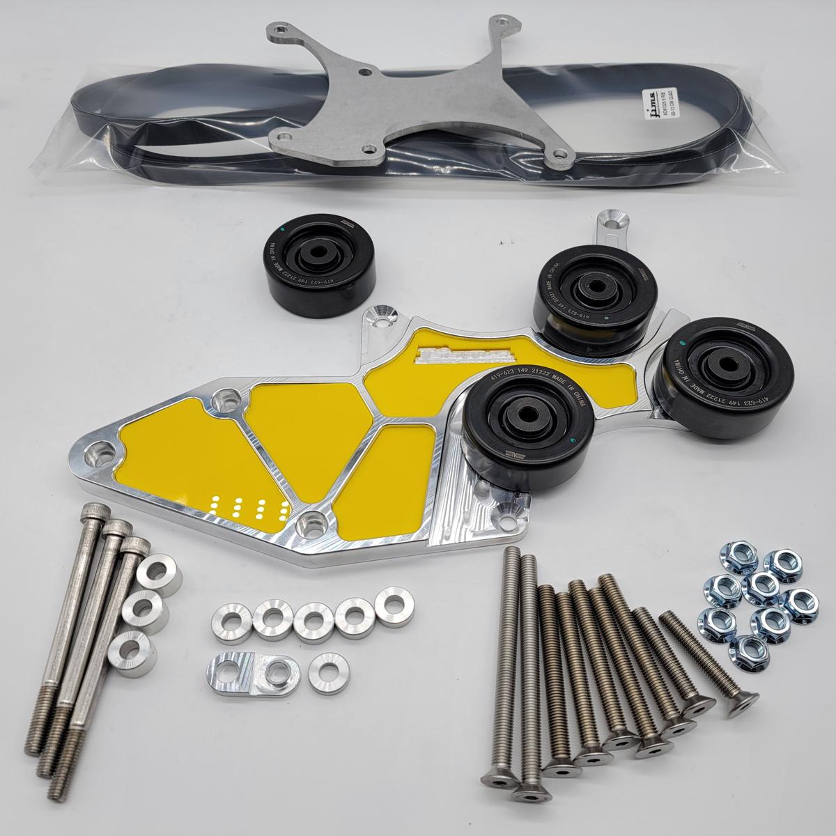 CHEVROLET TRUCK 00-13 QUAD BILLET ALTERNATOR BRACKET BASIC SET - YELLOW