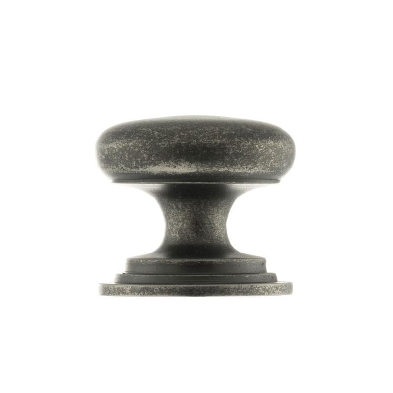 Old English Lincoln Solid Brass Cabinet Knob 38mm Concealed Fix - Distressed Si