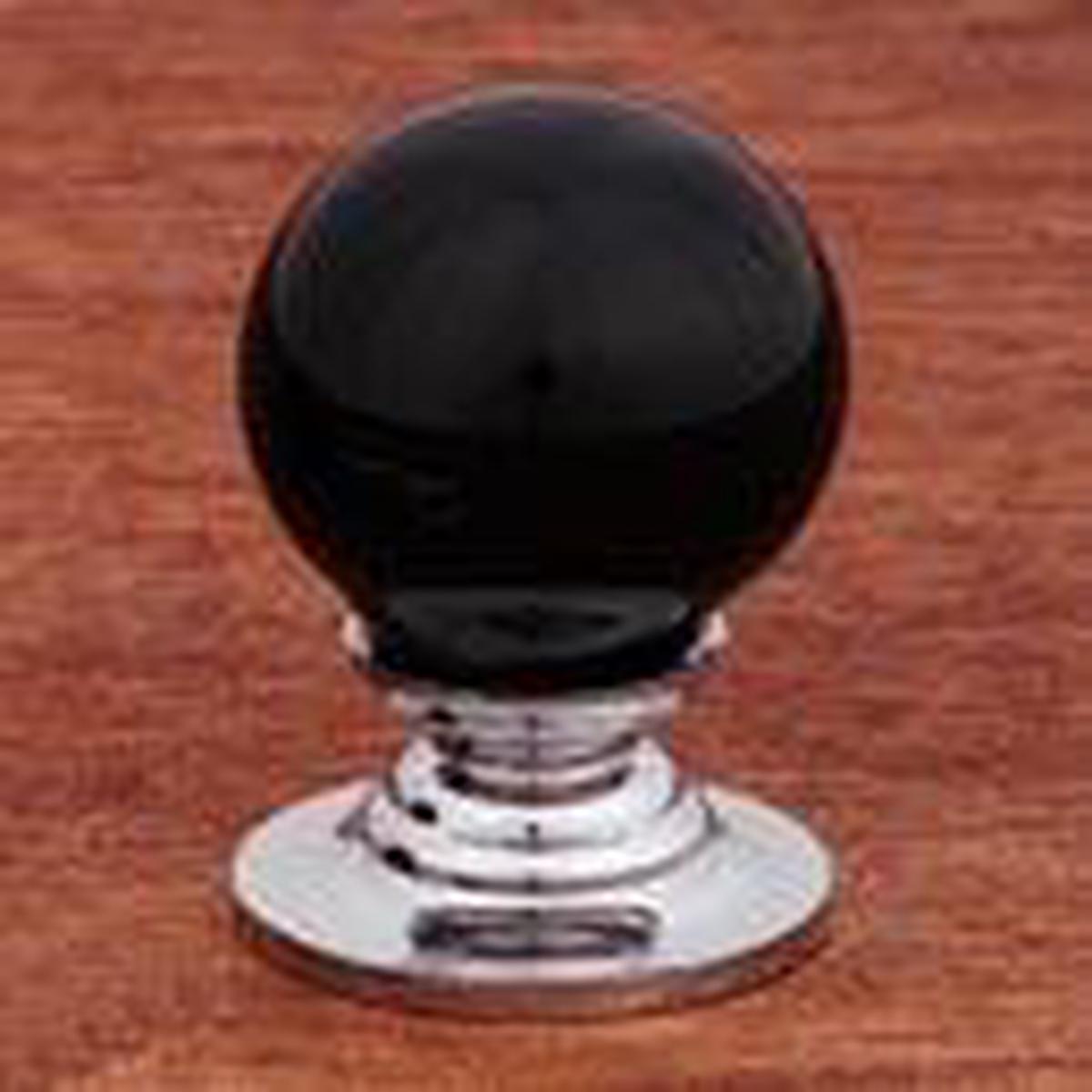 RK International  CK306 BlaCKPorcelain Chrome Knob
