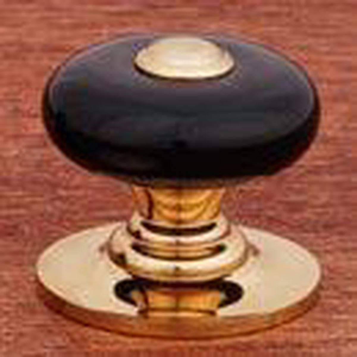 RK International  CK313 BlaCKPorcelain Knob with Pewter Tip