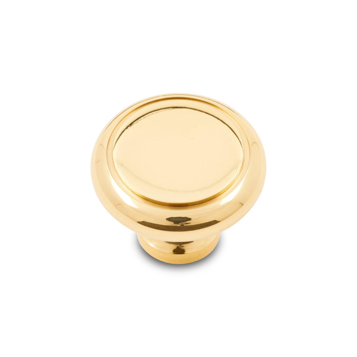 RK International - Two Tone - Two-Tone Cabinet Knob with Flat Brass Insert