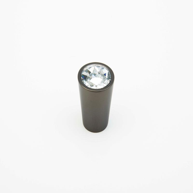 Schaub Knob, Cylinder Glass, Bronze, 1.0625" dia 72-C-BZ