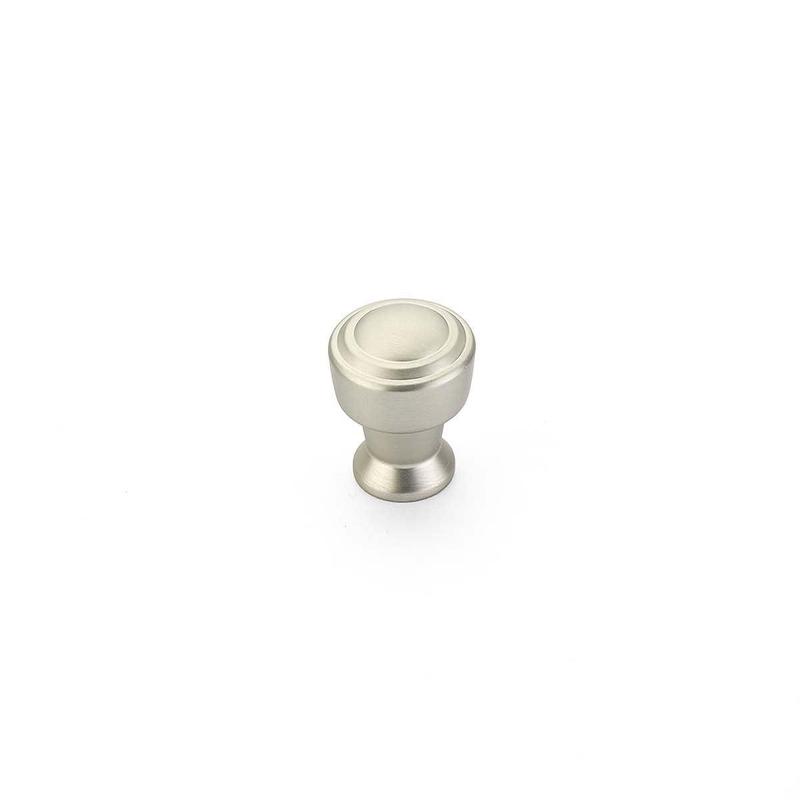 Schaub Knob, Round, Satin Nickel, 1.25" dia 533-15