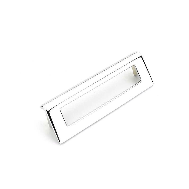 Schaub Pull, Angled Rectangle, Polished Chrome, 160 mm cc 451-26