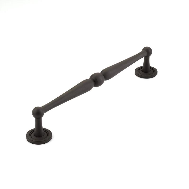 Schaub Pull, Plain Footplate, Oil Rubbed Brinze, 8" cc 580-10B