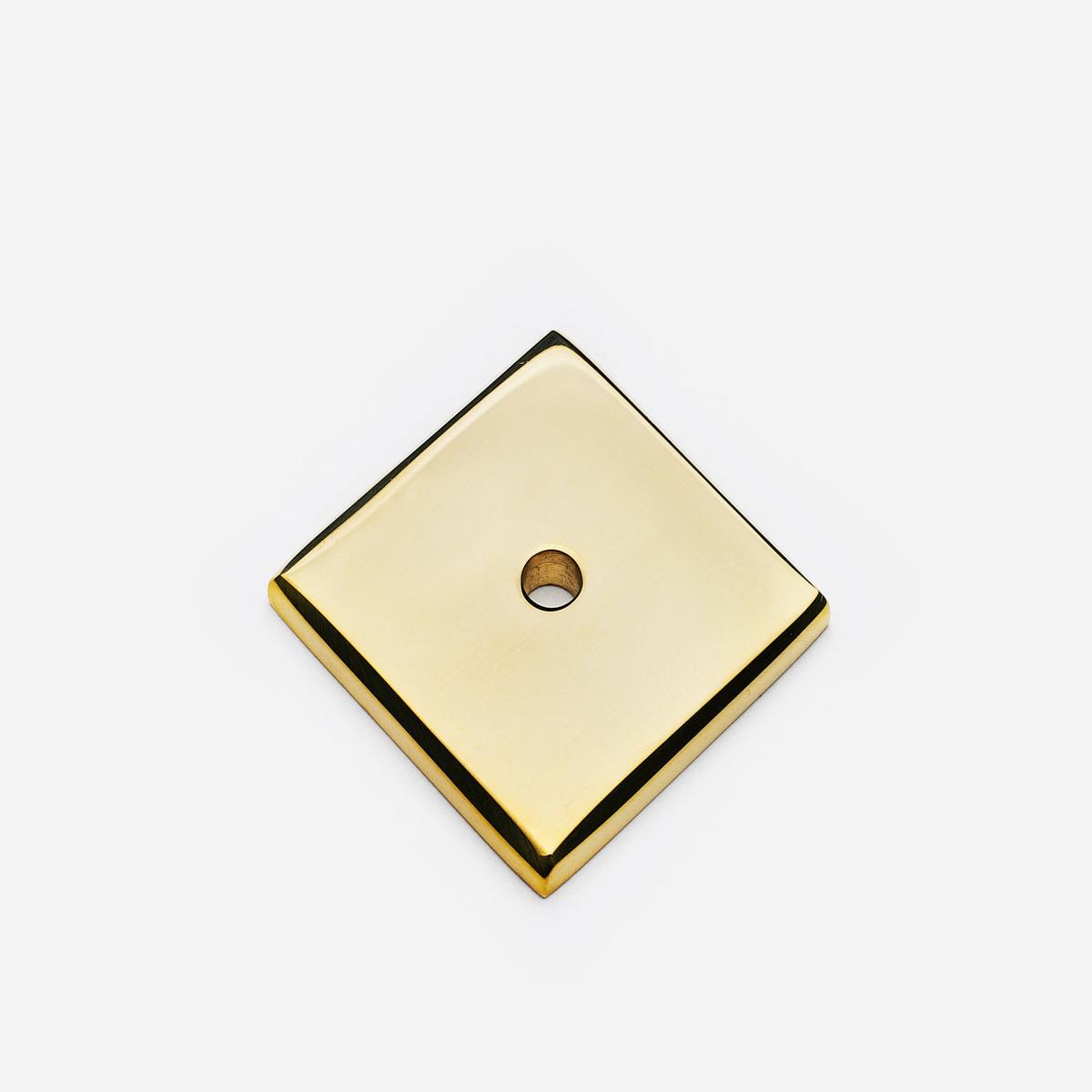 Square Backplate, 1.25" - Polished Brass (Lacquered)