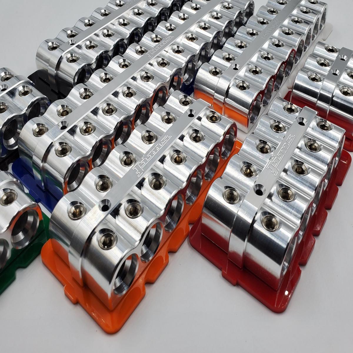 1/0 Distribution Blocks New Style - 4 hole | black