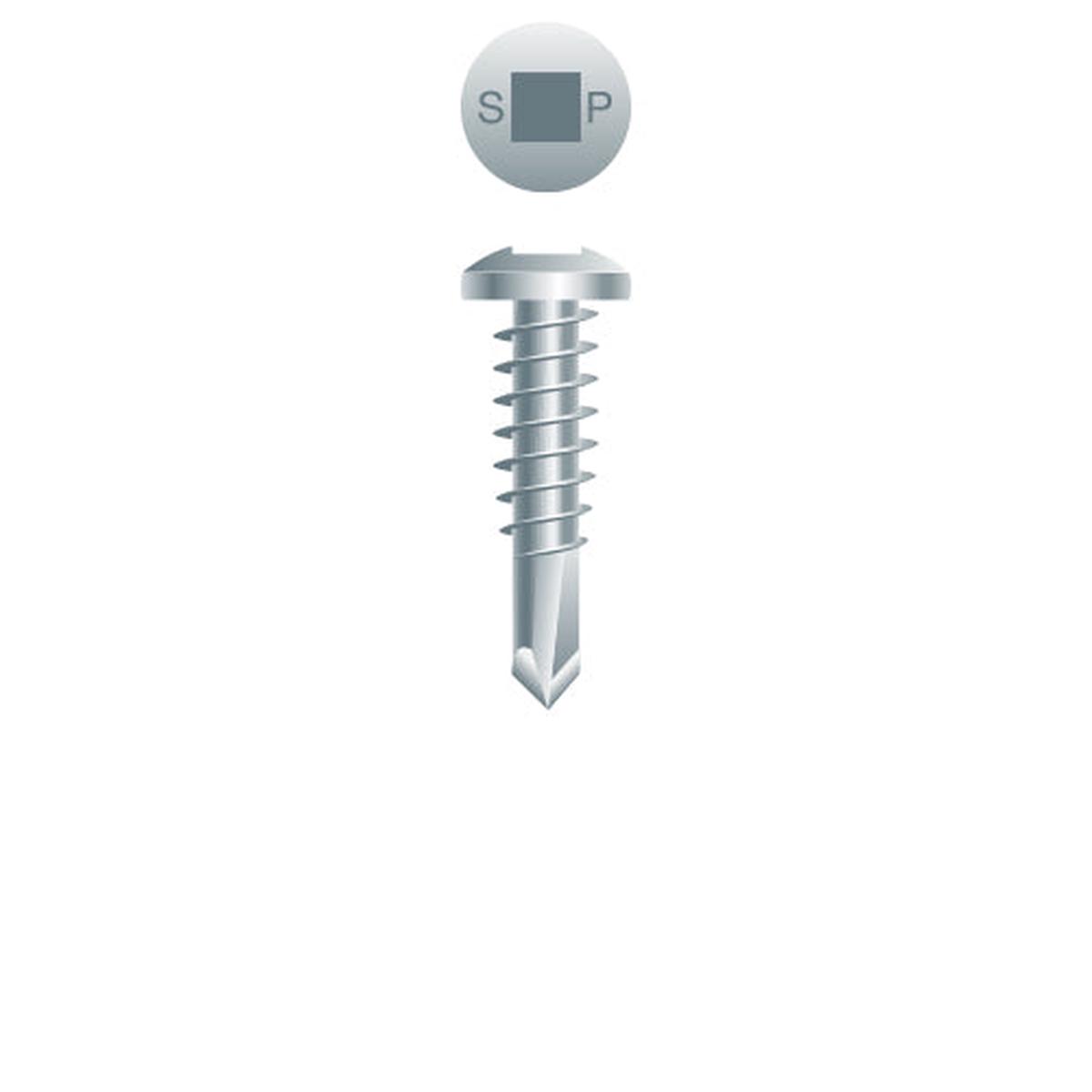 #8 Strong-Point Pan Head 8-18 x 1/2, SQ, Zinc